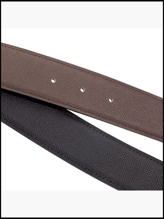 Genuine Leather Reversible Belt Strap for Women Men 38mm 32mm Width main image 4